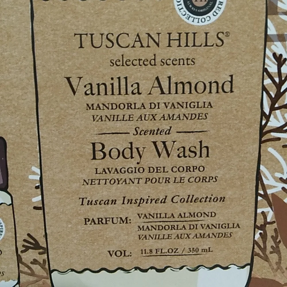 FINAL SALE! NWT Tuscan Hills Vanilla Almond Lotion, Body Butter, Scrub, Wash